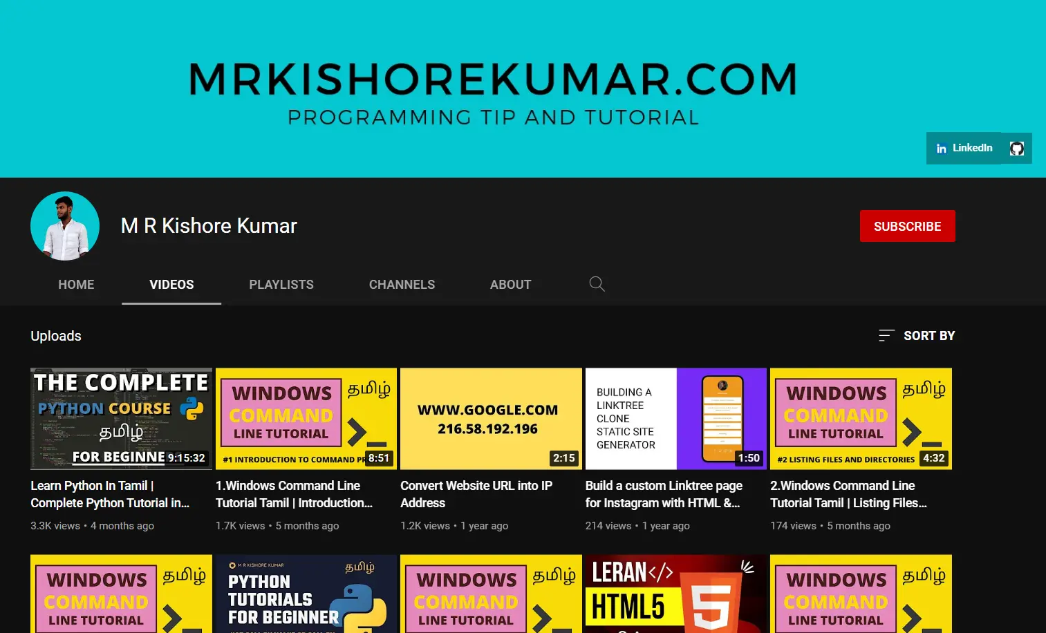 M R Kishore kumar Youtube Channel